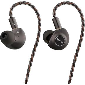 HiFiGo Kefine Delci Sinngle 10mm Dynamic Driver in-Ear Monitors, 1DD DLC + PU Diaphgram IEMs in-Ear Earphones with Powerful Bass (3.5mm)