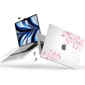 Designed for M3/M2/M1 MacBook Pro 16 inch Case 2023 2021 A2991 A2780 A2485 Pro/Max, Ultra-Thin Hard Shell Case with Keyboard Cover & USB Adapter & Webcam Cover, Abstract Flowers