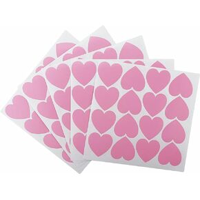 Pink Heart Stickers Heart Shaped Stickers Envelope Seal for Scrapbook DIY 20 Sheets