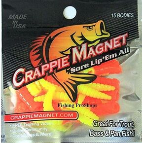 1 3/4" Crappie Magnets - Orange/Chartreuse 15 pack