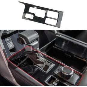 Carbon Fiber Central Control Gear Shift Panel Cover Trim Accessories for Toyota Tundra 2022+ Sequoia 2023+ 4WD