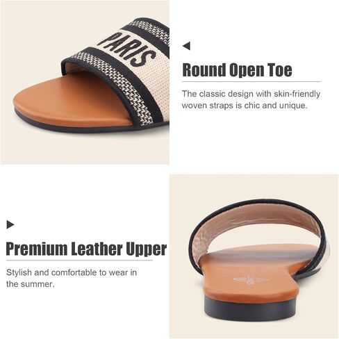 STUNAHOME Womens Flat Sandals Braided Fashion Open Toe Woven Slip On Slides Casual Beach Sandals Slippers for Summer in Saudi Arabia