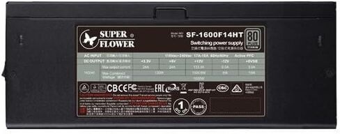 Super Flower Leadex Titanium 850W 80+ Titanium, ECO Fanless & Silent Mode, Full Modular Power Supply, Dual Ball Bearing Fan, 10 Year Warranty. SF-850F14HT in Saudi Arabia