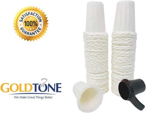 فلتر قهوة ورقي للاستعمال مرة واحدة من GOLDTONE لفلتر Keurig K-Carafe القابل لإعادة الاستخدام يتضمن مغرفة قهوة (100 حزمة) (مرشحات ورقية (100) + مغرفة) in Saudi Arabia