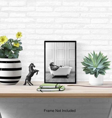 Funny Bathroom Decor for Men, Women - Cute Modern Bathroom Accessories - Bathroom Pictures - Bath Wall Decor - Monkey Chimp Wall Art - Cool Unique Bathroom Sign - Powder Room - Guest Bathroom Poster in Saudi Arabia