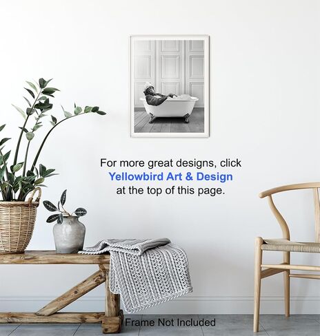 Funny Bathroom Decor for Men, Women - Cute Modern Bathroom Accessories - Bathroom Pictures - Bath Wall Decor - Monkey Chimp Wall Art - Cool Unique Bathroom Sign - Powder Room - Guest Bathroom Poster in Saudi Arabia