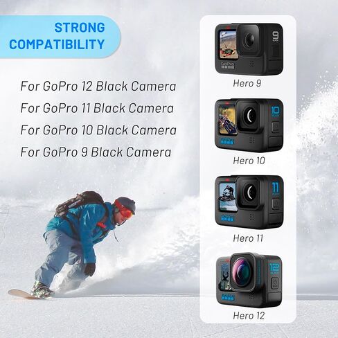 3-Pack Hero 12/11/10/9 Battery 2000mAh with 3-Channel USB-C Charger Power Fast Portable Accessory Fully Compatible with GoPro Hero 12, Hero 11, Hero 10, Hero 9 Black Sport Action Camera (AHDBT-901) in Saudi Arabia