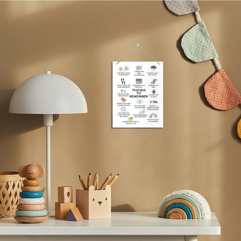 Things to Remember Sign, Decorative Hanging Wood Plaque for Wall, Mental Health Decor, Psychological Signs for Wall Decor, Positive Wood Sign, Counseling Room Decor, Encouragement Gift in Saudi Arabia