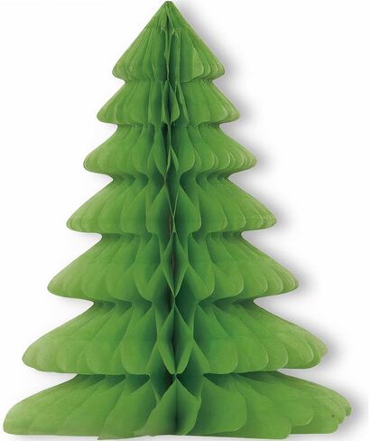Unique Christmas Tree Honeycomb Centerpiece-12 | Green | 1 Pc Party Decoration, 12", Multicolor in Saudi Arabia