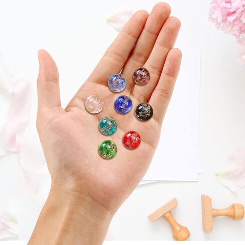 CDIYTOOL 80 قطعة خرز زجاجي مضيء 8 مم، خرز دائري مضيء متعدد الألوان مصنوع يدويًا، خرز زجاجي متنوع يتوهج في الظلام، خرز زجاجي مستدير فضفاض، خرز كروي فاصل كبير (مضيء) in Kuwait