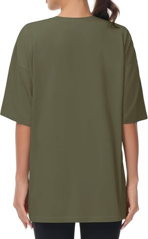 THE GYM PEOPLE Women's Casual Oversized T-Shirts Summer Crewneck Short Sleeve Workout Basic Tee Tops in Saudi Arabia