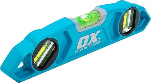 OX TOOLS Pro Torpedo Level المغناطيسي | 9 بوصة / 230 مم | مستوى Pro Mag | مستوى مغناطيسي 9 بوصة | مستوى بمغناطيس | مستوى الأنبوب |OX-P027625 in Kuwait