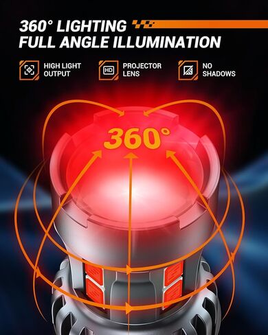 SEALIGHT 7443 7440 LED لمبة أضواء الفرامل الحمراء، T20 7441 7444 992 W21W لمبة إضاءة LED مع استبدال جهاز العرض لأضواء الوامضة لإيقاف الذيل، حزمة من 2 in Kuwait