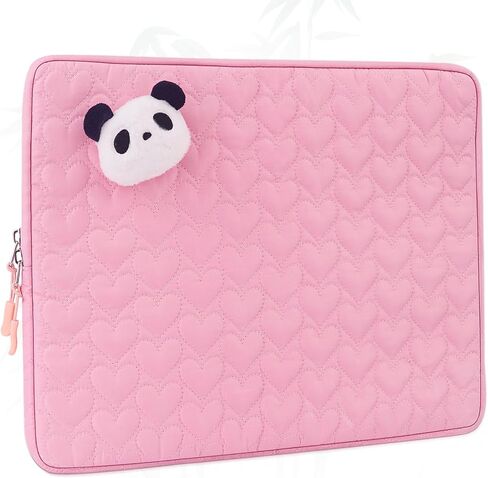 Puffy Laptop Sleeve for Women, Cute Panda Laptop Carrying Case Compatible with 15.6 HP, Dell, Lenovo, Acer, Asus in Saudi Arabia