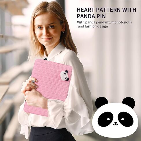 Puffy Laptop Sleeve for Women, Cute Panda Laptop Carrying Case Compatible with 15.6 HP, Dell, Lenovo, Acer, Asus in Saudi Arabia