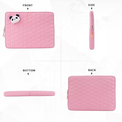 Puffy Laptop Sleeve for Women, Cute Panda Laptop Carrying Case Compatible with 15.6 HP, Dell, Lenovo, Acer, Asus in Saudi Arabia