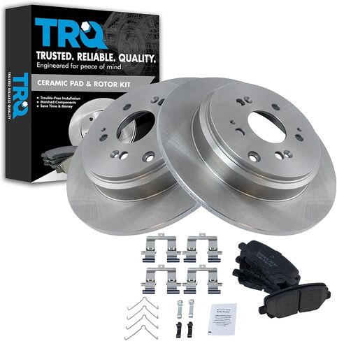 TRQ استبدال الفرامل الخلفية عدة الفرامل قرص الفرامل الدوارات السيراميك الفرامل منصات متوافق مع 2007-2013 أكورا MDX 2011-2017 هوندا أوديسي 2009-2016 هوندا بايلوت 2010-2013 أكورا ZDX in Saudi Arabia