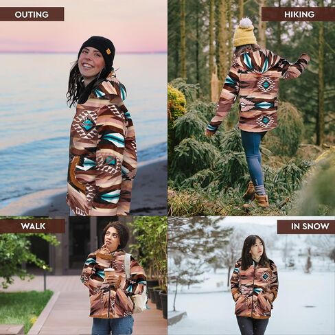TrailCrest Ladies Smart Plush Sherpa Lined Hooded Sweater Jacket, Zip Up Classic in Kuwait