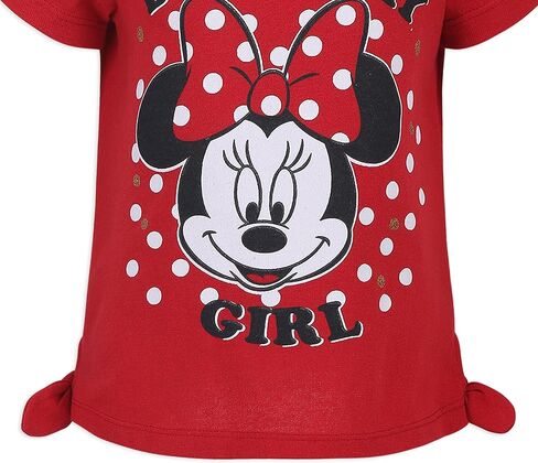 Disney Minnie Mouse and Mickey Mouse Girls’ Birthday Party T-Shirt for Toddler and Little Kids – Blue or Pink or Red in Kuwait