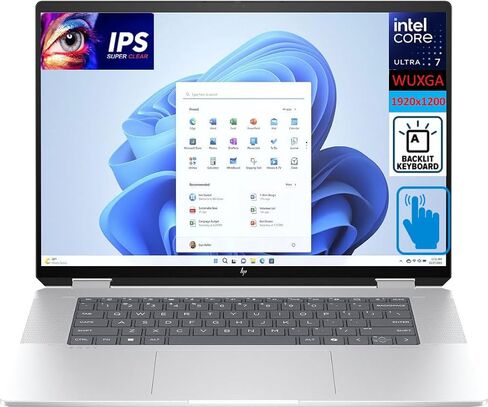كمبيوتر محمول HP Envy x360 Home & Business 2 في 1 (Intel Core Ultra 7 155U 12-Core، وذاكرة الوصول العشوائي LPDDR5 16 جيجابايت بسرعة 6400 ميجاهرتز، و1 تيرابايت PCIe SSD، وIntel Graphics، وشاشة لمس 16.0 بوصة 60 هرتز Touch Win 10 Pro) مع قاعدة توصيل USB-C in Saudi Arabia