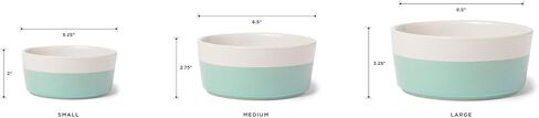 Waggo Sketched Wave Ceramic Dog Bowl Blue/White Durable Dog Food and Water Pet Dish (Medium) in Kuwait