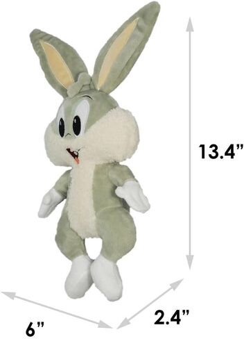 Buckle-Down Dog Toy, Looney Tunes, Plush Squeaker Bugs Bunny Full Body (DTPT-LTBBQ),8" x 6" in Saudi Arabia
