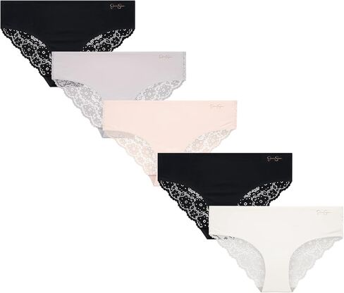 Jessica Simpson Women's Underwear - Microfiber Lace Hipster Briefs (5 Pack) in Kuwait
