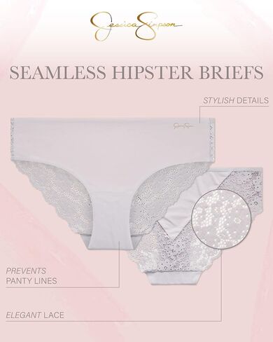 Jessica Simpson Women's Underwear - Microfiber Lace Hipster Briefs (5 Pack) in Kuwait