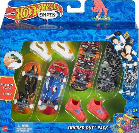 Hot Wheels Skate Fingerboard Toilet Bowl Skate Set, Flush & Go Skate Park with 1 Exclusive Board, 1 Pair of Removable Skate Shoes & Sticker Sheet in Saudi Arabia