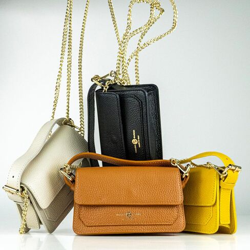 Small Crossbody Bag. Italian Leather Handbags for Women Made in Italy. Detachable Strap Included. in Saudi Arabia