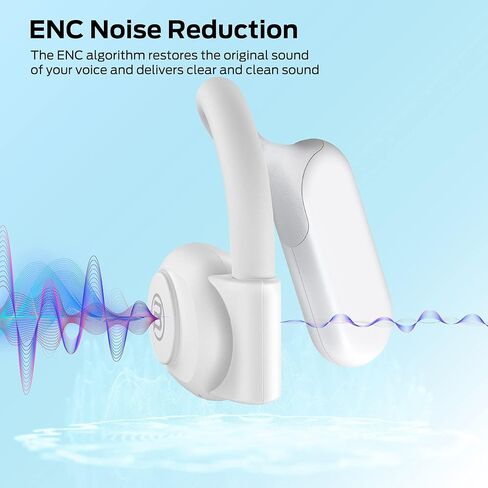 BUGANI Open Ear Headphones, Bluetooth 5.3 Wireless Headphones with Dual 16.2mm Large Driver, Open Ear Earbuds with HiFi Stereo Sound, ENC Clear Talk, 30H Playtime, Waterproof Sport Earbuds for Running in Kuwait