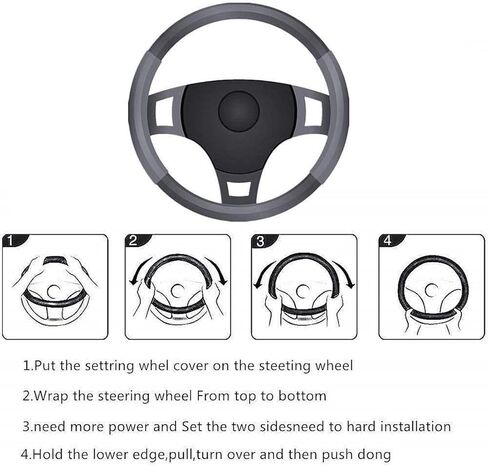 PZZ BEACH عباد الشمس غطاء عجلة القيادة النيوبرين غطاء عجلة قيادة السيارة المضادة للانزلاق وامتصاص العرق لطيف السيارات غطاء التفاف السيارة للنساء الفتيات in Kuwait