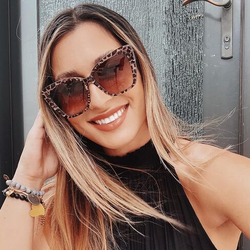DIFF Eyewear Becky II Designer Cat Eye Sunglasses for Women 100% UVA/UVB, Tortoise in Kuwait