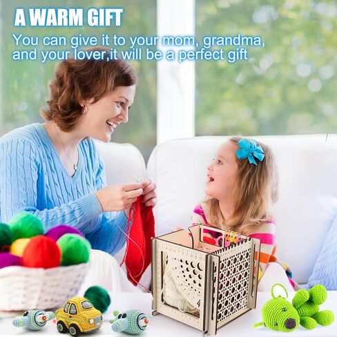 وعاء غزل خشبي الكل في واحد من Palksky، أوعية غزل الحياكة للكروشيه، حامل غزل كبير جدًا، أداة حياكة متعددة الوظائف، هدايا كروشيه in Kuwait