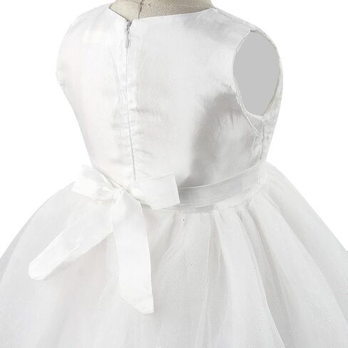 Little Girls Flower Formal Wedding Bridesmaid Party Dress Size 6 (3-4 Years), White in Saudi Arabia