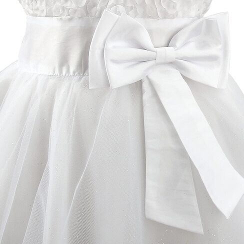 Little Girls Flower Formal Wedding Bridesmaid Party Dress Size 6 (3-4 Years), White in Saudi Arabia