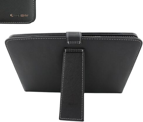 حافظة جلدية للكمبيوتر اللوحي مقاس 9 بوصة مزودة بلوحة مفاتيح/حامل/قلم سعة للكمبيوتر اللوحي مقاس 9 بوصات (لوحة مفاتيح USB صغيرة، أسود) in Kuwait