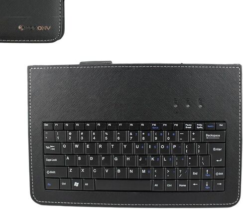 حافظة جلدية للكمبيوتر اللوحي مقاس 9 بوصة مزودة بلوحة مفاتيح/حامل/قلم سعة للكمبيوتر اللوحي مقاس 9 بوصات (لوحة مفاتيح USB صغيرة، أسود) in Kuwait