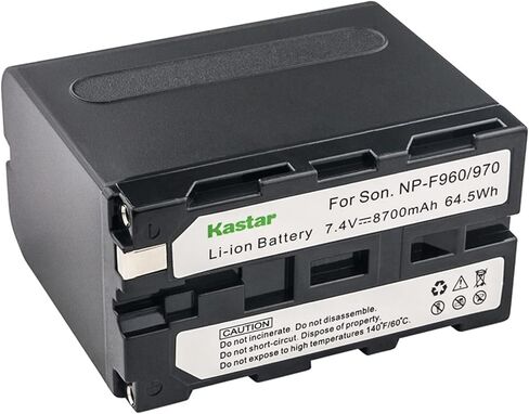 Kastar 3-Pack NP-F960 / NP-F970 استبدال بطارية وشاحن حائط تيار متردد لشاشة DC-55 5.5 بوصة احترافية 4K HDMI على الكاميرا، وشاشة DC70 II 7 بوصة على الكاميرا، وشاشة DC70 EX 7 بوصة 4K LCD على الكاميرا in Saudi Arabia