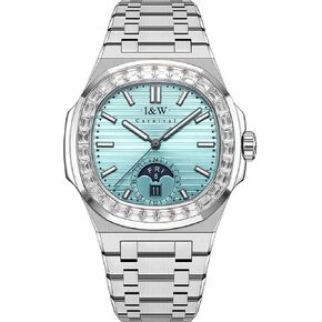 CARNIVAL Men's Automatic Watch,43mm Luxury Mechanical Wristwatch Waterproof Sapphire Luminous Steel Strap Multiple dials