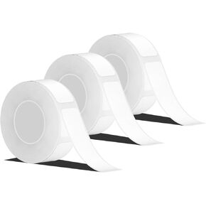 شريط ملصقات 12 × 40 مم، صانع ملصقات P50، أشرطة صانع ملصقات متينة 3 لفات، 450 ملصقًا مقاوم للماء لصانع الملصقات P50 P12 (أبيض، 3 رول 12 × 40 مم (0.47 بوصة × 1.57 بوصة))