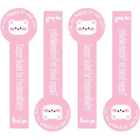 Tamper-Evident Labels, 500 Pink 1.5x4 Inch Food Sealed for Freshness and Safety, Labels for Drink, Gift Packing