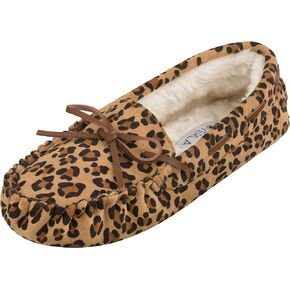 Women's Moccasin Faux Fur Suede Moccasins Comfy Soft Indoor Outdoor Slippers Flat Loafer Moccasin