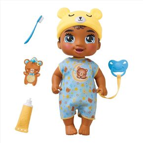 Baby Alive Lil Dreamer Snoozer Bear Sleepy Boy Baby Doll Set, Black Hair, Fun Sleepover Theme, Preschool Toys for Kids 3 Years & Up