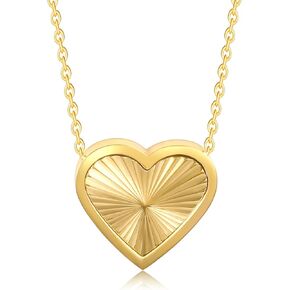 JINHUI Choker Necklace for Women with Heart Charm, 18K Gold Plated Women Necklace Cute Love Heart Dainty Thin Tiny Layered Stackable Necklace Jewelry