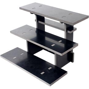 3 Tier Dessert Display Stands, Display Stand Portable Shelf for Display Stands for Vendor Events Food Cupcakes, Candles, Glasses, Jars, Crafts, Jewelry, Farmers Market Display (White Straight Shelf)