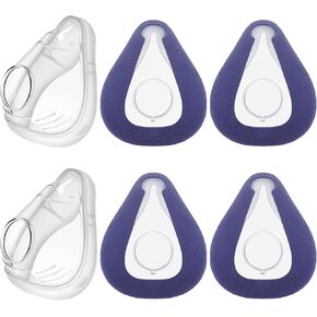 2PCS Replacement Cushion w/4PCS Mask Liners for Airfit F20 (Large) - Improved Comfort & Seal, IBEET Replacement Full Face Supplies for Airfit F20, Large