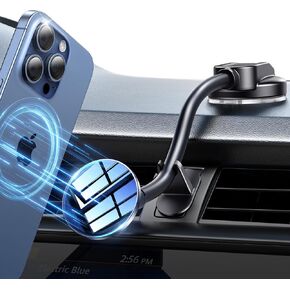 for Magsafe Car Mount [Strong Magnets & Anti-Shake] Magnetic Phone Holder for Car 18CM Long Arm Universal Dashboard Car Mount for iPhone 15 14 13 12 Pro Max Plus Mag-Safe Case & All Phones