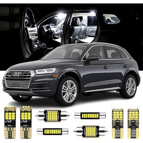 26 Pieces Q5 8R SQ5 LED Interior Light Kit Replacement for Audi Q5 8R SQ5 2008 2009 2010 2011 2012 2013 2014 2015 2016 2017 2018 2019 Interior LED Bulb + Trunk Light, License Plate Light, Install Tool