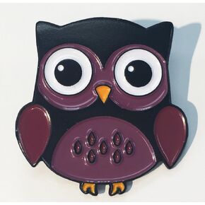 Cute Purple Woodland Hoot Owl Purple Enamel Lapel Pin